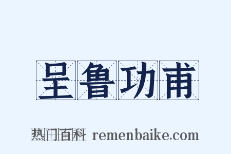 呈鲁功甫是什么意思的图片